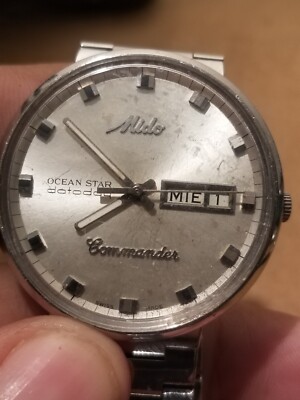 1980'S MIDO COMMANDER OCEAN STAR DATODAY AUTOMATIC VINTAGE WATCH