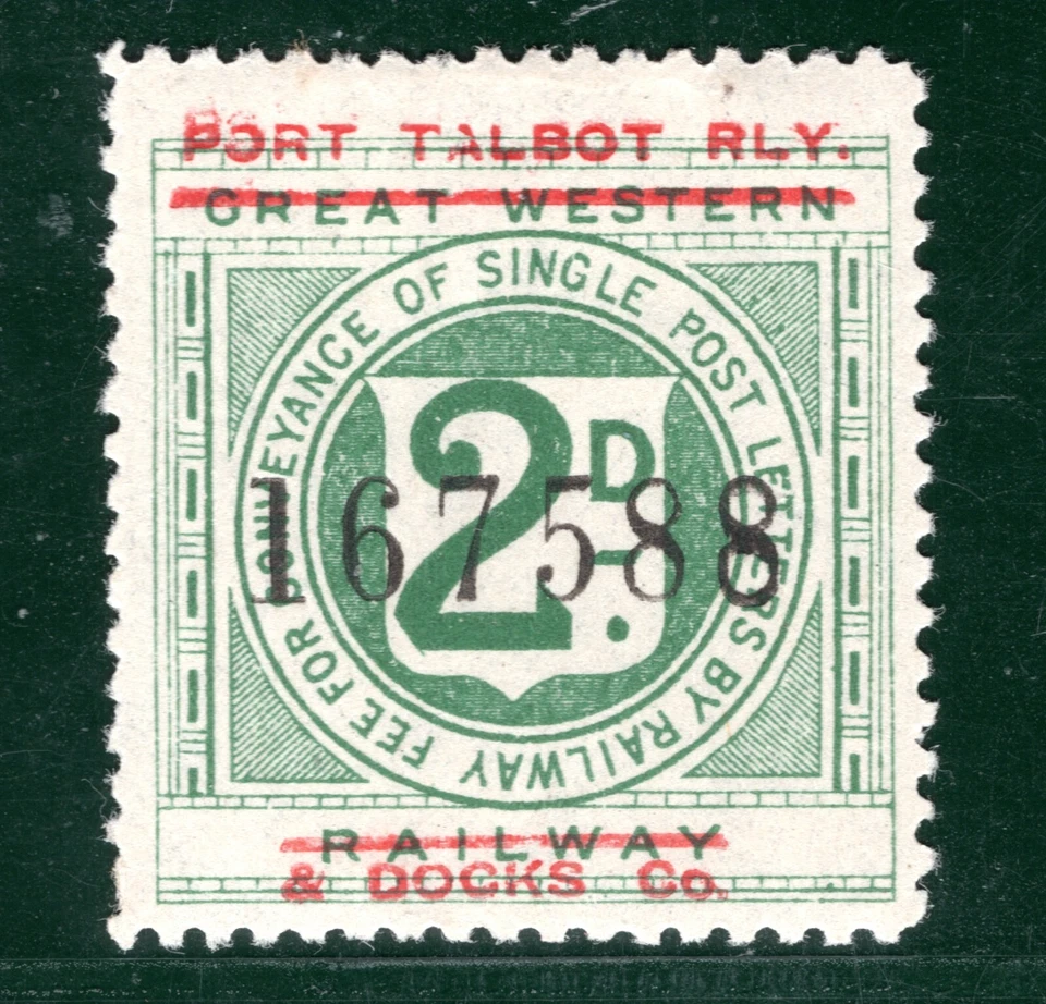GB Wales GWR PORT TALBOT & DOCKS RAILWAY Letter Stamp 2d Mint MM PIW77 - Image 4 of 4