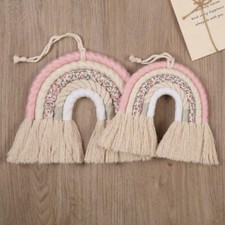 Macrame Rainbow Hanging Ornament Decoration Handmade Wall Decor Baby Girls