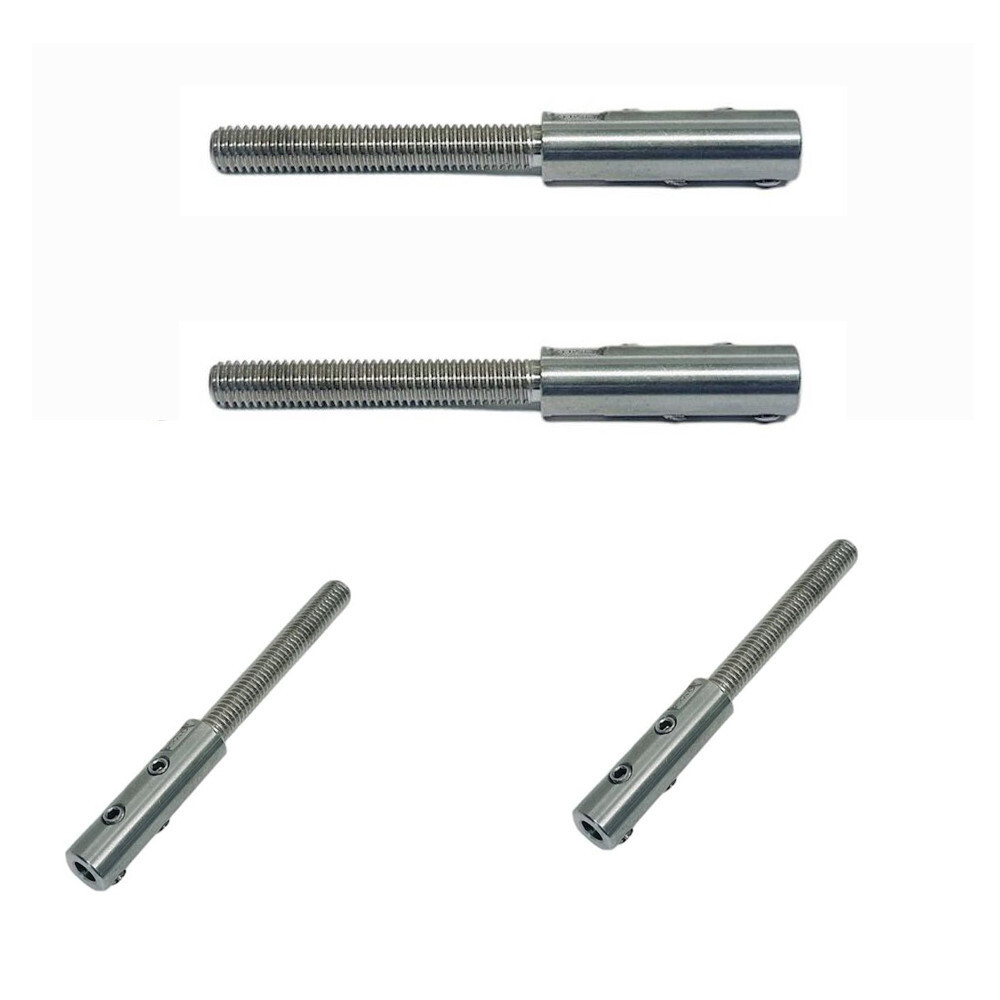 3/8"-16 Set Marine Screw Threaded Stud For 1/4" Cable Wire Stainless Steel 4 PC