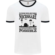 To Those The Parachute Regiment 1 2 3 Para Mens Ringer T-Shirt