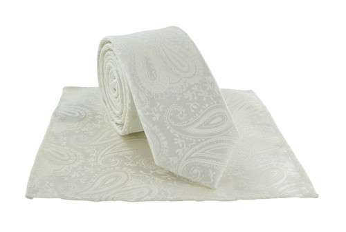 Michelsons of London Boys Tonal Paisley Tie & Pocket Square Set - Picture 58 of 91