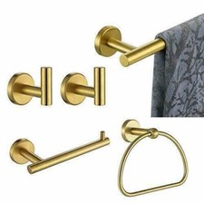 JQK Bathroom Hardware Set Gold 5-Piece Bath Accessories Set Brushed Gold