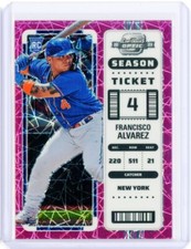 2023 Panini Chronicles Optic Contenders FRANCISCO ALVAREZ RC Pink Prizm 2/17