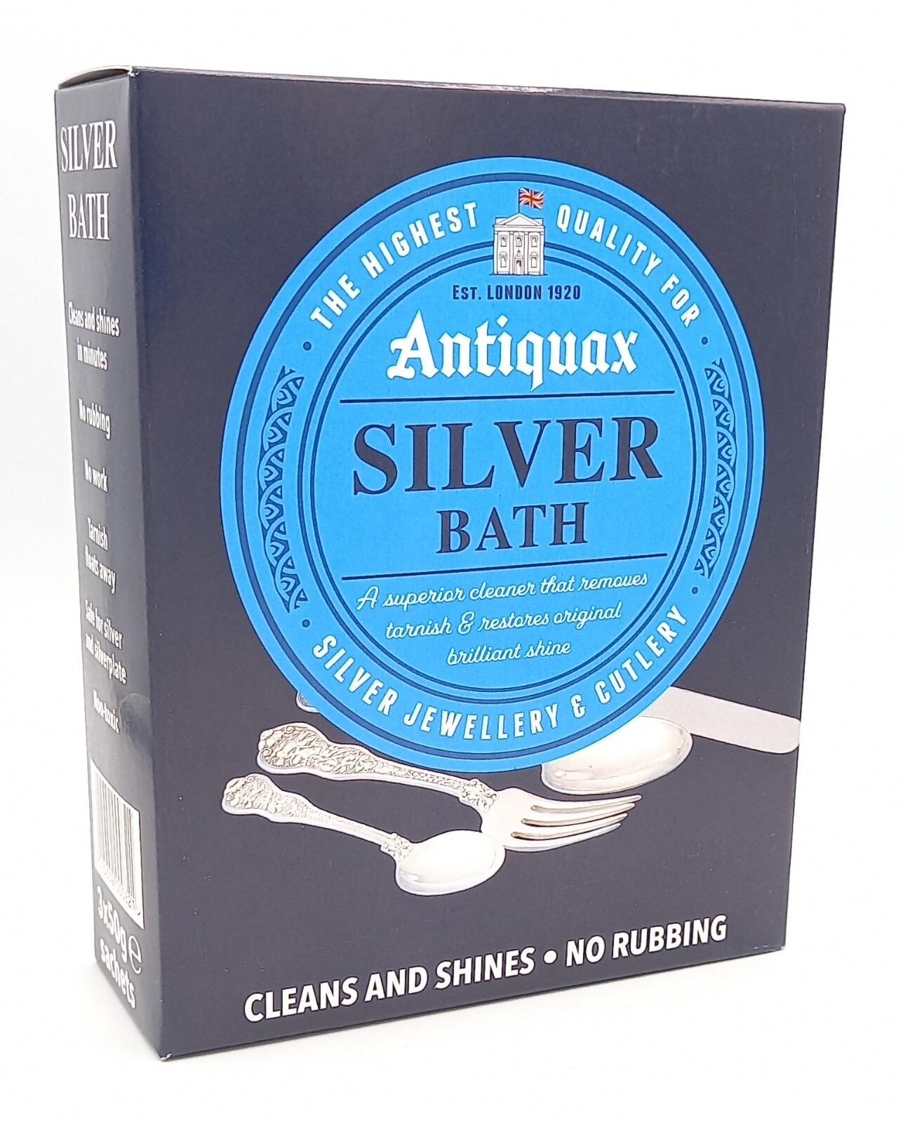 Silver Bath Polish Jewellery Cutlery Trophy Cleaner Restore Traditional Antiquax