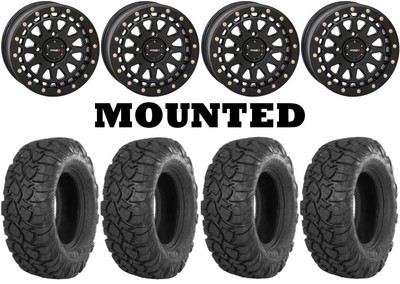 Kit 4 ITP UltraCross R-Spec 32x10-15 on System 3 SB-6 Beadlock Matte Black CAN