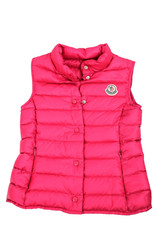 Moncler Girl s Liane Quilted Puffer Down Vest, Fuschia Color Size 8