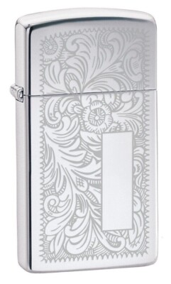 Zippo Slim Venetian High Polish Chrome Lustre 1652