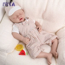 IVITA 20" Sleeping Reborn Baby Doll Boy Newborn Full Body Silicone Doll Xmas