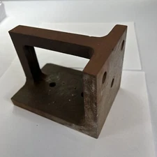 VINTAGE  MACHINIST ANGLE BLOCK  Steel JIG FIXTURE 3 Key Holes Heavy