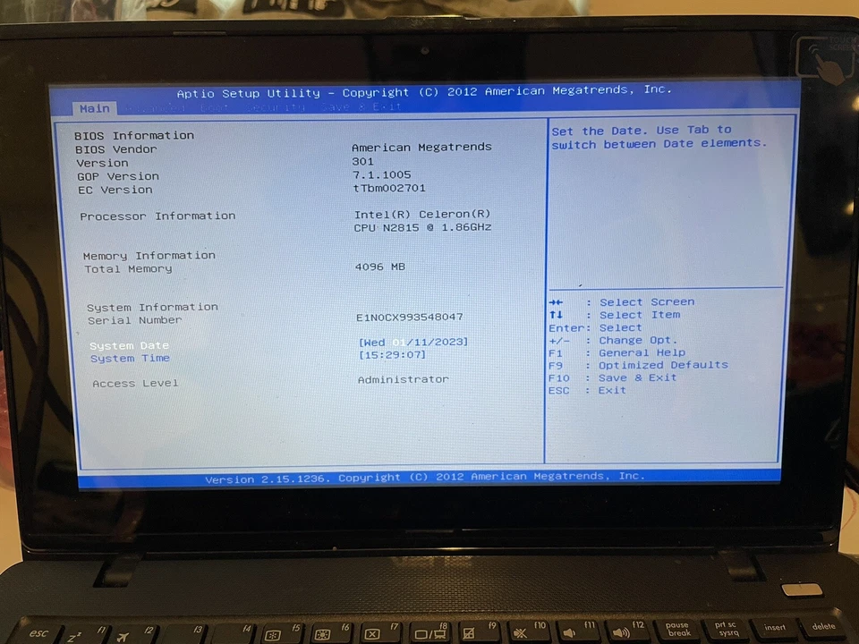 ASUS X200M Touch Screen 4GB RAM Windows 8 Celeron 1.86GHz With Power Adapter - Image 2 of 4