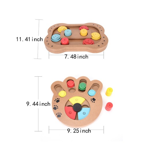 Wood-IQ-Training-Dog-Cat-Toy-Pet-Dog-Interactive-Game-Food-Dispensing-Puzzle-Toy