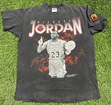 Michael Jordan Chicago Bulls Starter NBA T-Shirt Men's M Vintage 1989 USA Faded