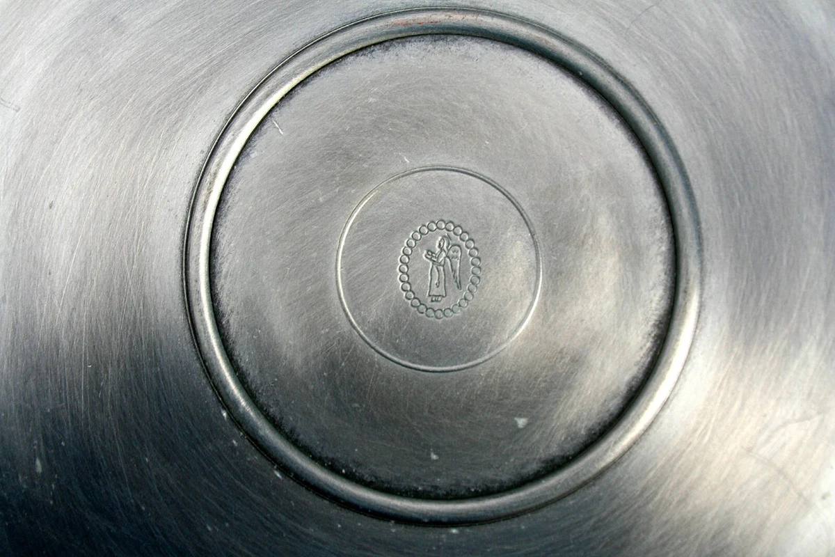Berendsohn Zinnteller, Wandteller,  Ø 39,5 cm, ca. 3 cm Stärke, Topp,