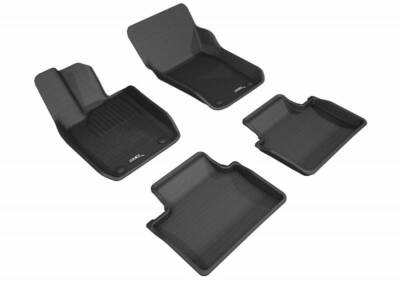 3D MAXpider 2017-2024 Fits Porsche Panamera 1st 2nd Row Black Kagu Floor Mat
