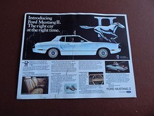 1974 MUSTANG ORIGINAL FORD DEALER SHOWROOM SALES BROCHURE W/ MACH 1 PUNCH OUT 74
