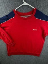 VTG Converse Sweatshirt Men Large Thrashed Retro Chuck Taylor Red Blue 90s 80s