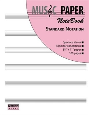Music Paper Notebook - Standard Notation (Paperback or Softback)