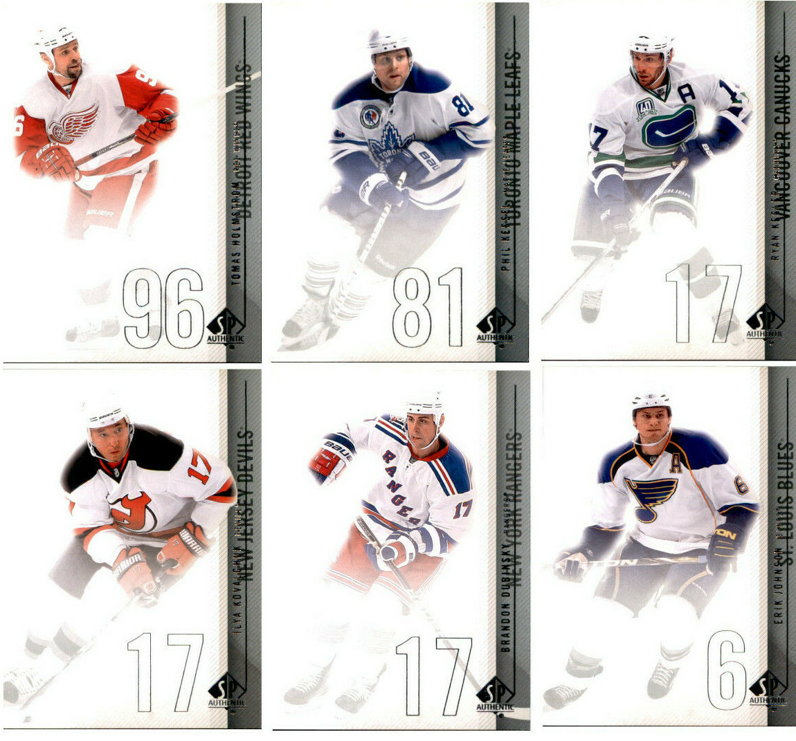 2010-11 Upper Deck SP Authentic Base cards #1-150 U-Pick From List