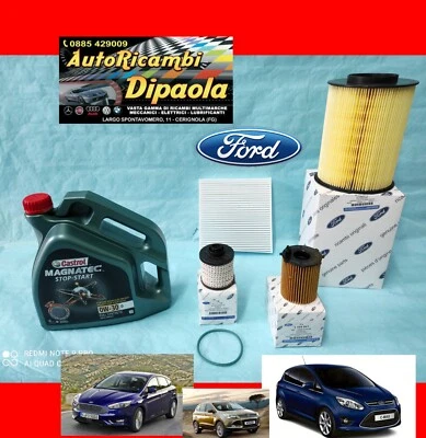 KIT TAGLIANDO ORIGINALE FORD C-MAX II FOCUS III 3 KUGA 1.5 TDCI CASTROL 0W30 OE