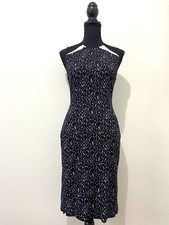 Cue In The City Size 10 Straight Pencil Dress Cotton Sleeveless Work Corporate