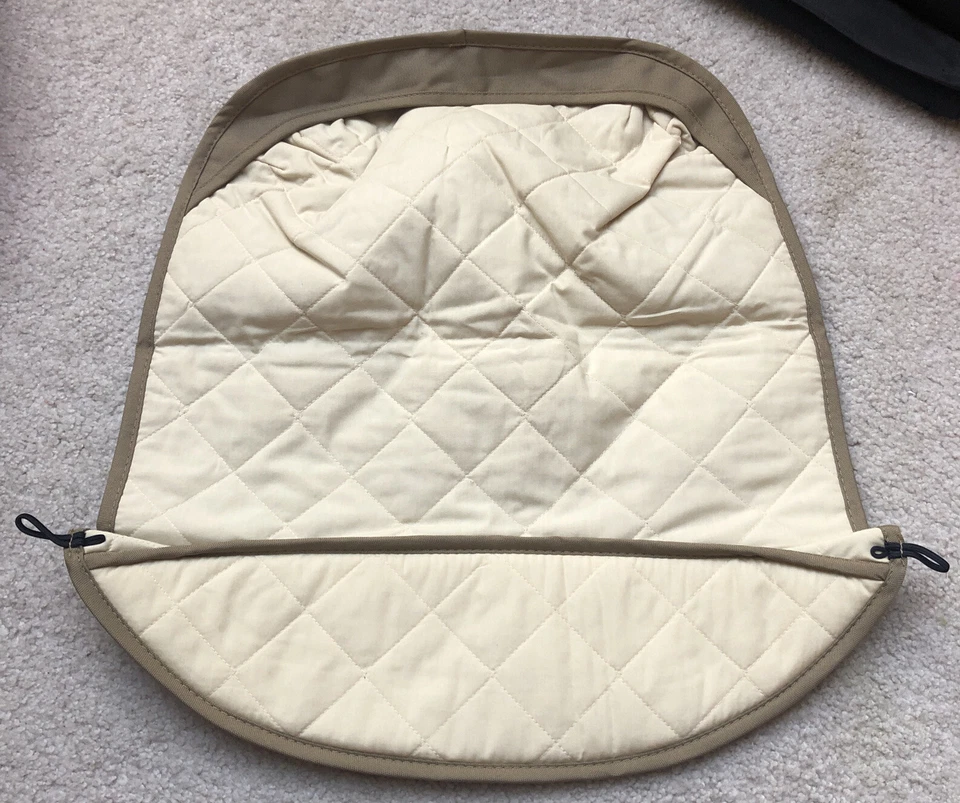 Bugaboo Rana Cochecito Bebé Delantal Lona Tostada Cubierta de Tela Capucha Arena Beige Foto 3 de 3