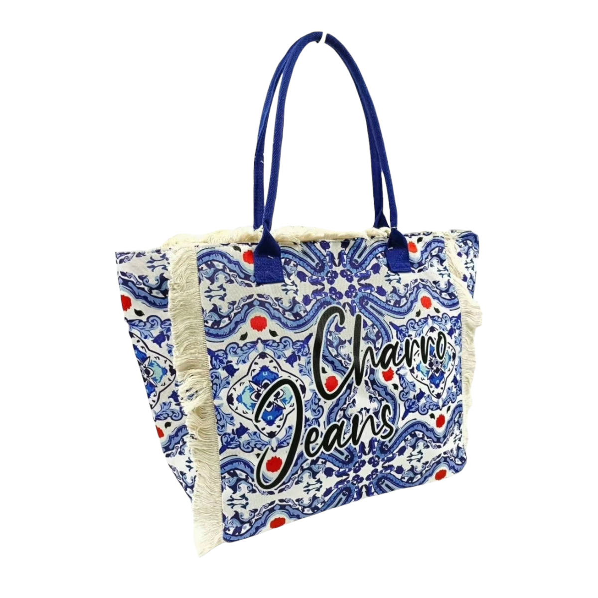 Sac De Plage Femme Coton – Léger, Poche Intérieure, Lavable – Motif Marie