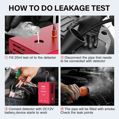 S1000 EVAP Smoke Machine Car Oil Pipe System Leak Detector Diagnostic Tester US - Picture 4 of 12
