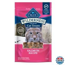 Blue Buffalo Wilderness Salmon Crunchy Cat Treats 2oz 12-Pack High-Protein