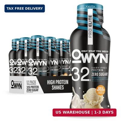 OWYN Only What You Need Pro Elite Vanilla Flavored Protein Shake, 32g Protein, 0