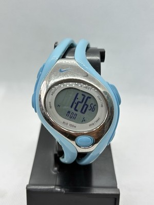 Vintage Y2K Nike Triax Swift Digital Watch Light Blue WR0090 - Tested & Working