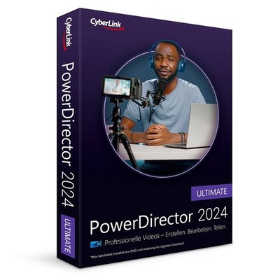 Cyberlink PowerDirector 2024 Ultimate / 1 Gerät / Dauerlizenz / BOX
