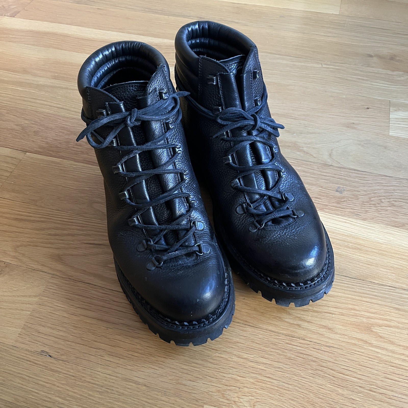 Yuketen, Men's Vettore Boots, Black Leather, Made in Italy, Size 11