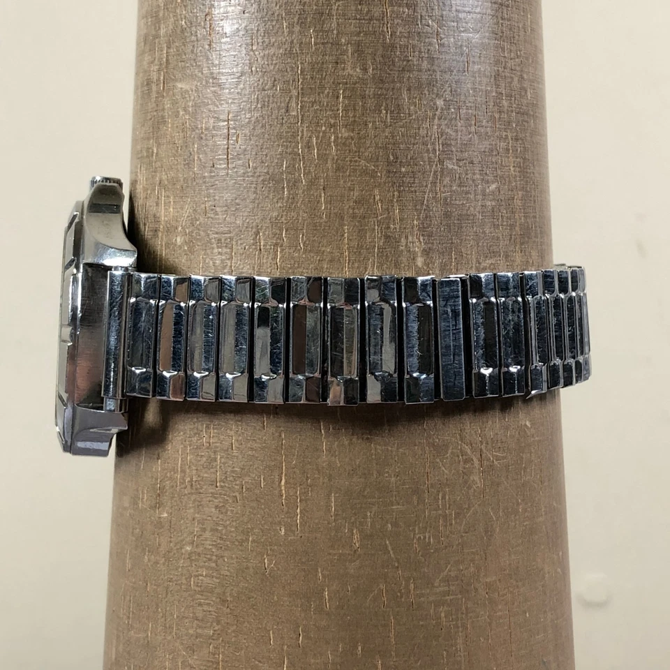 Swiss Army Men 1288 Military Date Silver Expansion Band Quartz 36mm Watch 7 3/4" - Image 3 of 4