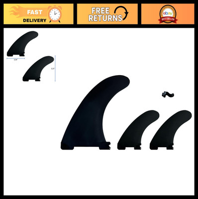 Detachable Paddleboard Fins - 3 Pack Inflatable SUP Accessory, Quick-Lock Center