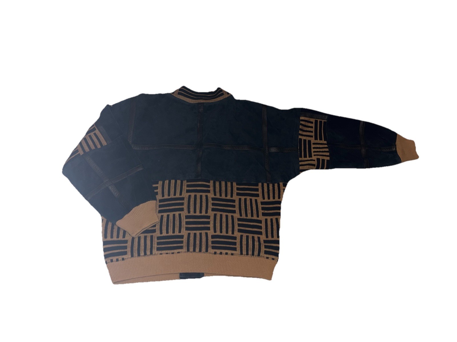 Torras Spain Patchwork Suede Leather Cardigan Jac… - image 7