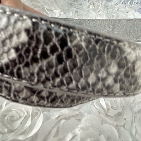 Rappaport Marble Snakeskin Pattern Leather Belt L… - image 10