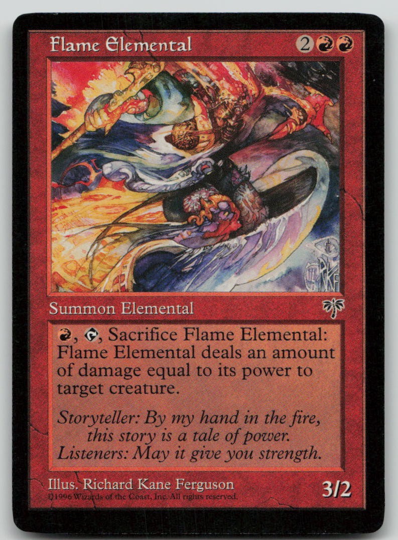 Flame Elemental [Mirage - 175] Lightly Played Uncommon Magic