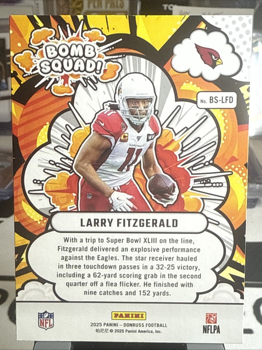 2025 Panini Donruss Bomb Squad Larry Fitzgerald # BS-LFD Cardinals
