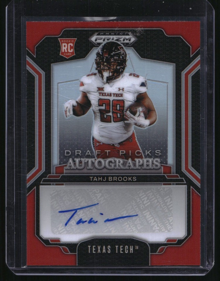 2025 Prizm Draft Tahj Brooks Red DPA-TBS Tahj Brooks Autograph Red DPA-TBS /399