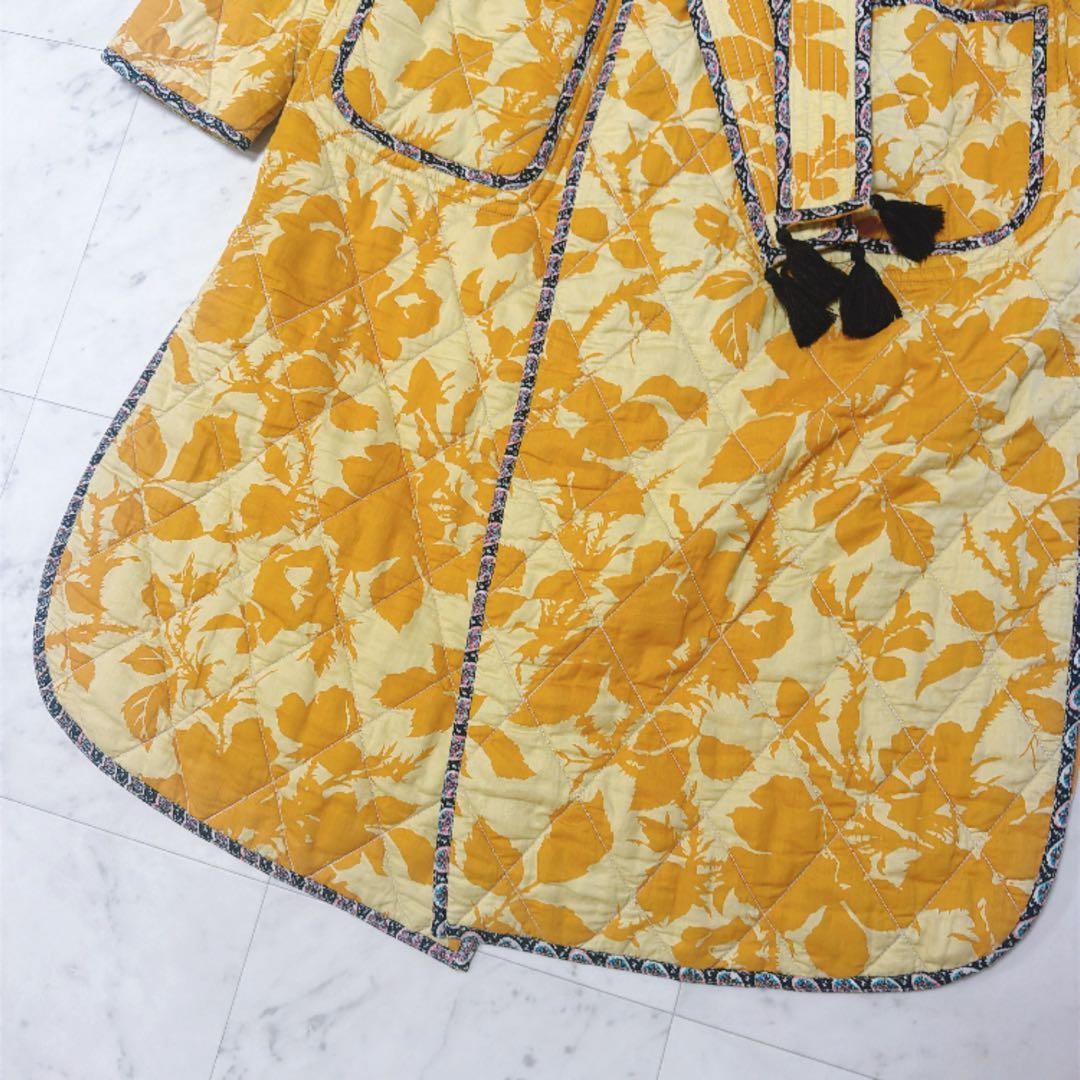 TOMORROWLAND SOULEIADO Cotton Quilted Reversible Coat with Belt S image 10