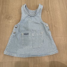 Vintage Girls Guess Overall jumper Denim Dress Toddler 24 Momths 2T Made In USA