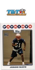 2008 Topps #411 Jerod Mayo New England Patriots RC 64