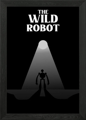 Der wilde Roboter Silhouette gerahmtes Wandbild Poster Leinwanddruck Bild