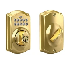 Schlage BE365 CAM 505 Camelot Keypad Deadbolt, Electronic Keyless Entry NO KEYS