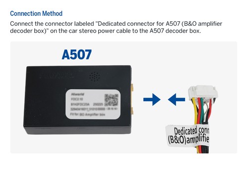 A507 B&O Amplifier Decoder Adapter For Eonon Car Stereo FDMX6S Ford F-150 15-20 - Afbeelding 5 van 5