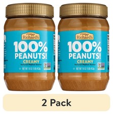 2 pack Crazy Richard's All-Natural Creamy Peanut Butter, 16 oz..