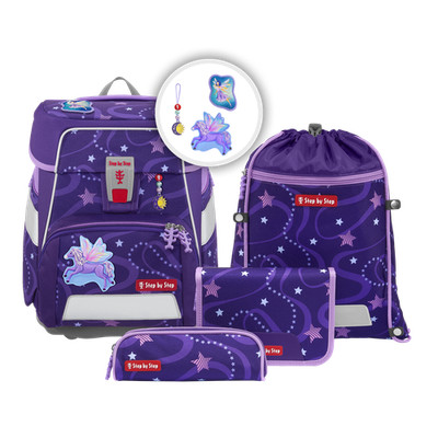 Step by Step Schulranzen Set SPACE Pegasus Emily 5-tlg. mitwachsend 1-4 Klasse