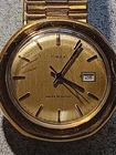 Vintage 1977 Timex "Marlin" Hexagonal Hidden Lug Calendar Mens Watch Works Great