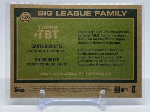 Dante & Bo Bichette 2020 Topps Throwback Thursday TBT #126 PR: 661 - Imagen 2 de 2